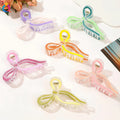 QIYUE 2024 New Bow Hair Clips Women Large Shark Jelly-colored Bow Claw Clips Girl Hair Accessories