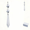 Manufacturer Custom Wholesale Children's 38mm Transparent Crystal Princess Cut Drip Bead Prism Pendant Glass Hanging Icicles