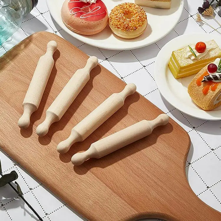 Wholesale Custom High Quality Eco-Friendly Child Montessori Kitchen Educational Toys Mini Wooden Rolling Pin