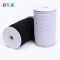 Wholesale Good Quality Black and White 6mm 8mm 10mm  Braided Sewing Elastic Band for Clothing Underwear