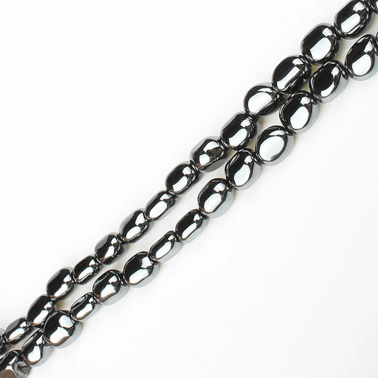 New Bulk Tumbled Hematite Nugget Beads Gun Gemstone Beads for Charms Jewelry Making 6mm 8mm