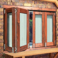 TOMA Aluminum Alloy Horizontal Folding Modern Windproof Double Glass Casement Window for Hotel