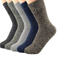 Customize Plain Color Thick Warm Crew Winter Wool Blend Hot Sale Retro Heat Thermal Socks for Hiking Travel
