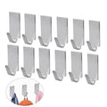 Waterproof Self-Adhesive Stainless Steel Towel Hooks PVC Wall Hooks Rack for Kitchen Bathroom Living Room for Jewelry Tools