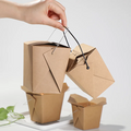 Disposable Takeout Food Box Takeaway Chinese Noodle Food Boxes Take Away Pasta Packaging for Noodle Paper Box