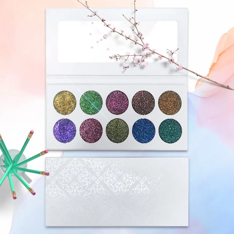 Make Your Own Label Private Logo Make up Pallets Eye Shadow Multi Color Bendable Metallic Eye Shadows