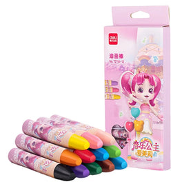 Deli 72114-12 12pcs/box Cute Cartoon Oil Pastel for Girls Children's Graffiti Oil Pastel 160box*12pcs=1920pcs Per Carton Set