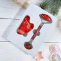 Hongzhuo Arrival Silver Metal Red jasper Roller Heart Gua Sha Set for Facial Beauty Skin Care Kit