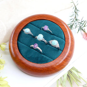 Natural Stone Ring with Multi Gemstones Adjustable Crystal Charoite Larimar Rings for Women Men Gift Bague Femme Anneaux Anillo