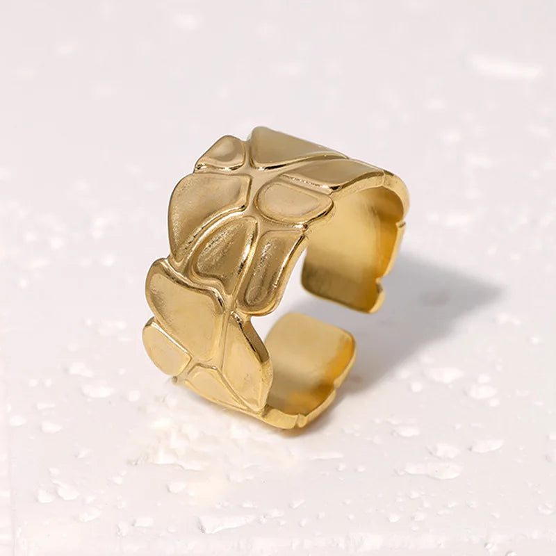 Beimai OEM Ring Fashionable Retro High-grade Irregular Titanium Steel Women Ring