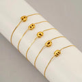 Fine Waterproof Initial DIY Handmade 18K Gold PVD Plated Stainless Steel Chain Chunky Letter Bracelet for Bracelet