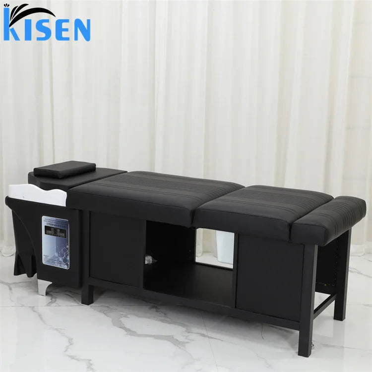 High Quality Hair Washing Massage Bed Head Spa Shampoo Bed Water Circulation with Head Therapy for Salon Use