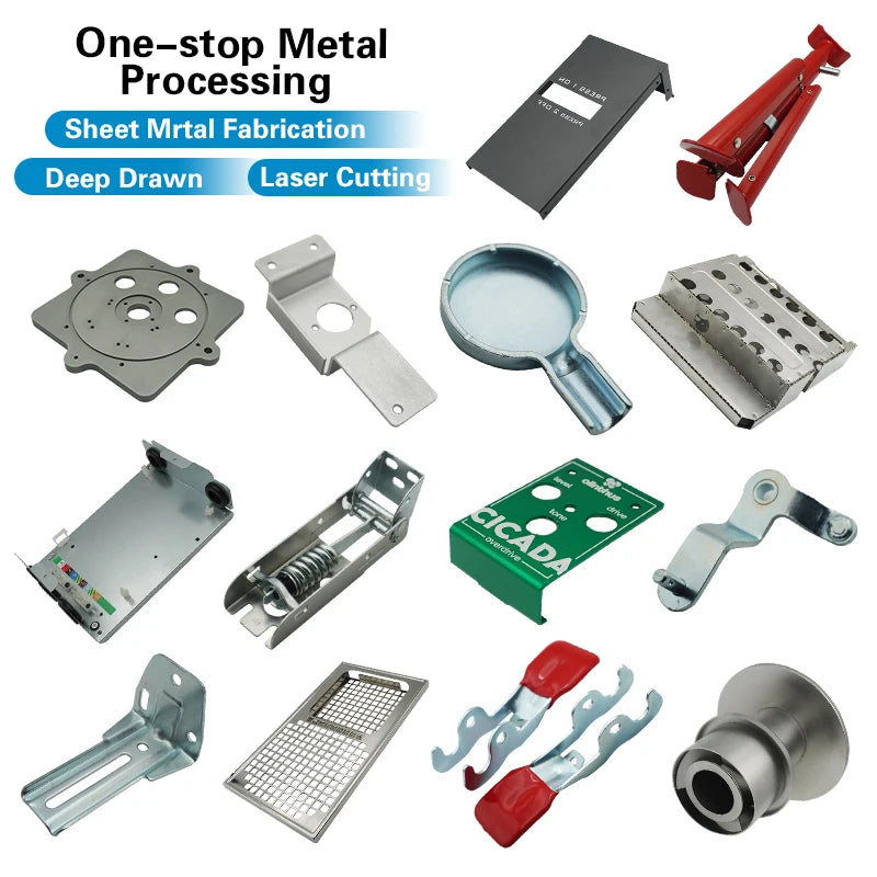 Custom Sheet Metal Stamping Parts Bending Laser Cutting Service Stainless Steel Aluminum Sheet Metal Fabrication