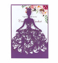 Custom Laser Cut Invitation Card Sweet Happy Birthday Gift Card Shower Quinceanera Party Invite Pop up Greeting Card
