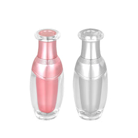 Hot Sale 50ml Double Wall Pink Silver Acrylic Cosmetic Lotion Packaging Bottle Stock Plastic Skincare Container Pump Jars