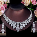 Luxury Big Statement Heavy Cubic Zirconia Women's Long Tassel Wedding Necklace and Earrings Pageant Jewelry Sets for Brides
