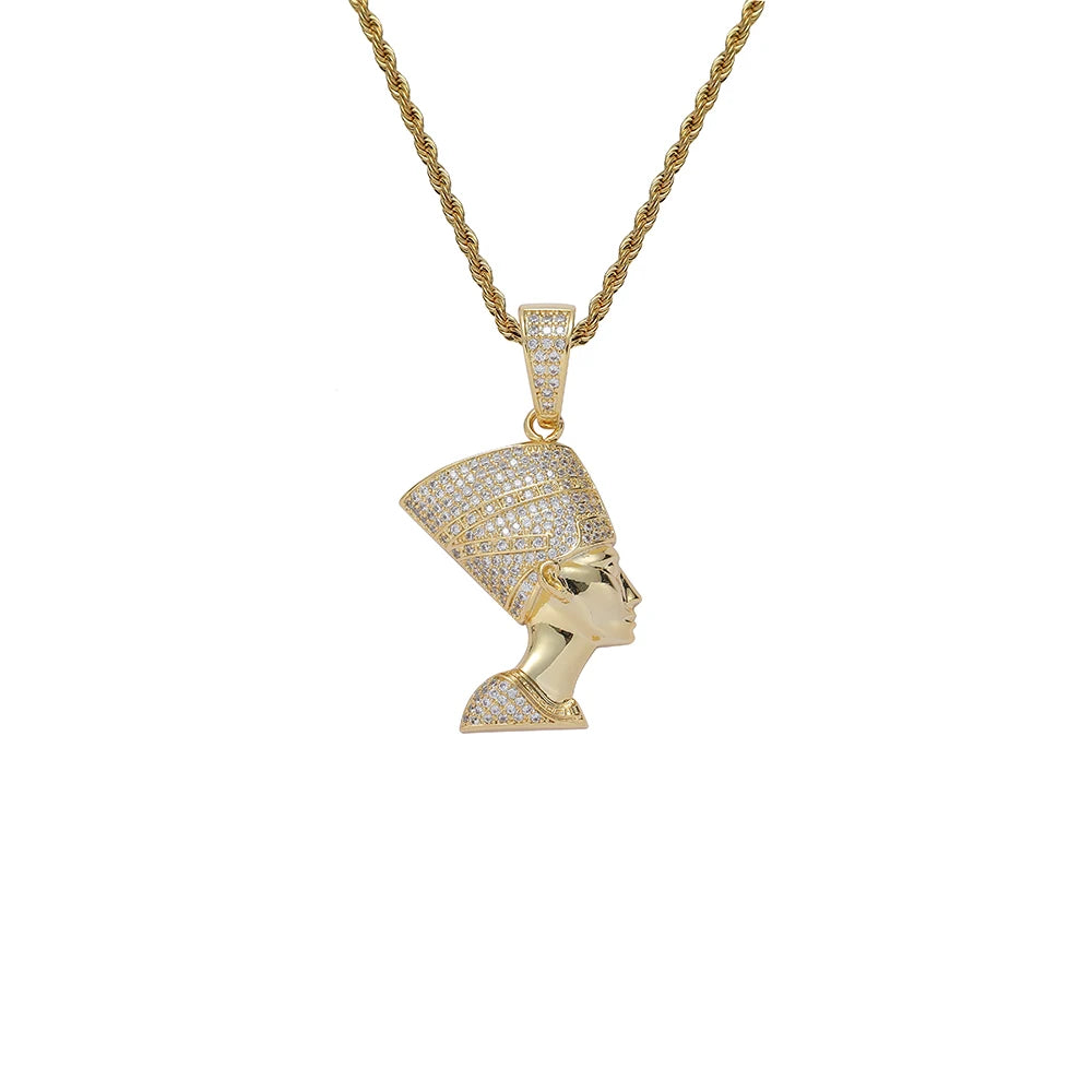 CN410   Brass Setting CZ  Pendant Micro Pave CZ Stones  Pendent NecklaceJewelry for Men and Women