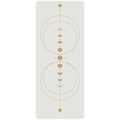 New White Pu Yoga Mat Custom Chakela Gold Printing PU Rubber Yoga Mat White