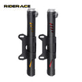 RIDERACE Bicycle Pump Aluminum Alloy MTB Road Bike Portable Valve Air Pump Bike Frame Mount Cycling Tire Inflator