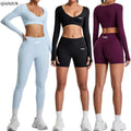 Custom Logo High Quality Yoga 3-Piece Suit High Waist Casual Pants Tight Fit Outdoor Yoga Sets