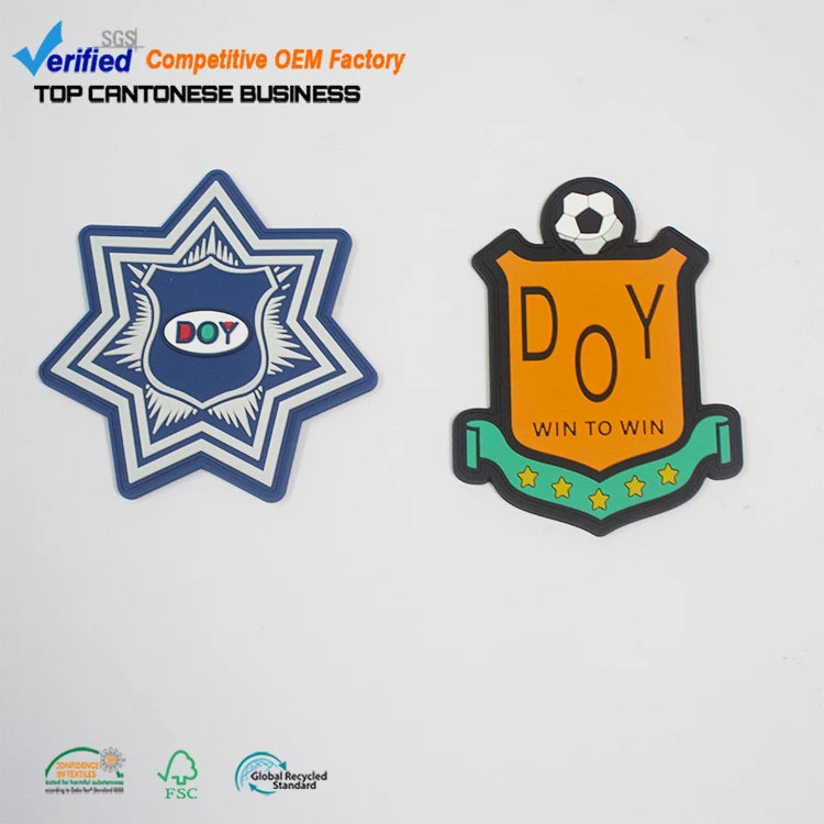 Soft Rubber Parches Wholesale Custom 3D Animal Logo Embossed Luxury PVC Patches for Hats
