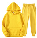 Wholesale New Men's Hooded Pullover Sweater Solid Color Long Sleeve Coat and Women's Couple's Sweater Suit Men's Sets