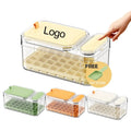 Factory Price Cube Tray With Lid and Bin Square Ice Cubes Molds With Storage Box Easy Release Ice Maker Trays for Freezer