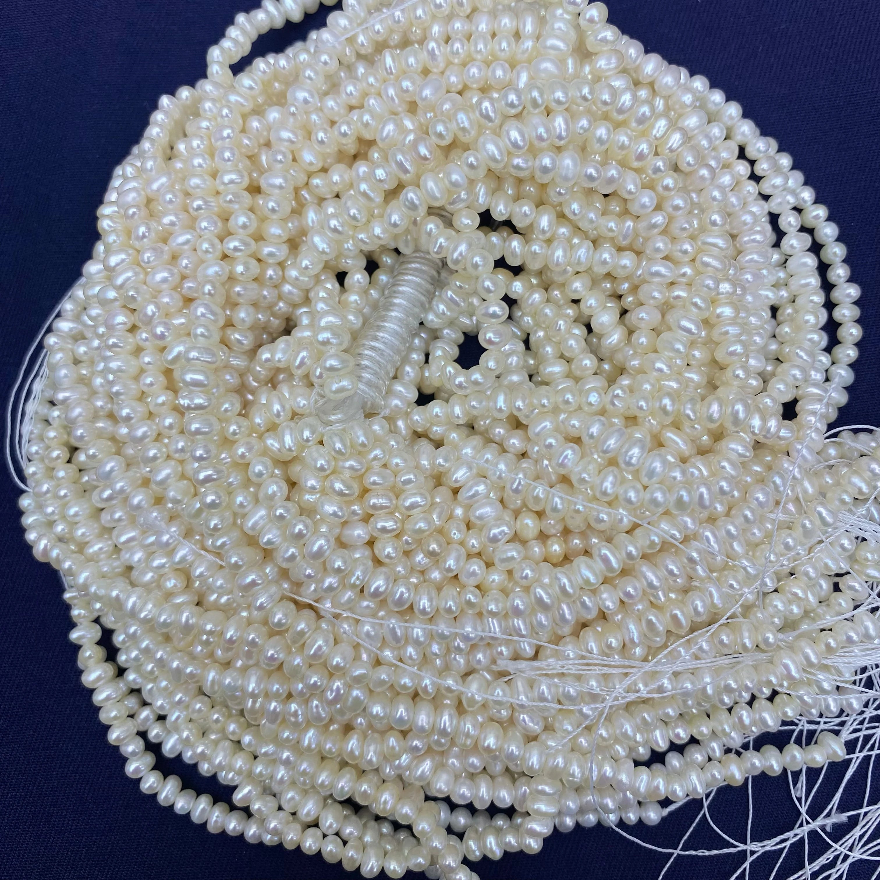 Wholesale 1A Grade White Round Real 100% Natural Freshwater Pearls String Semi-Finished Pearl Strand