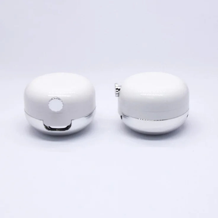 13g Silver White Round Empty Plastic Cream Jar With Flower Spatula Mirror for Skin Care Eye Cream Lip Brush Lip Gloss Box