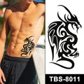 Fashionable Latest High Quality Waterproof New Design Large Size Tribal Minimalist Simple Black Men Arm Temporary Sticker Tatoo