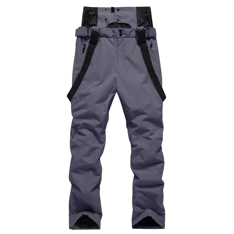 Custom Logo Men's Winter Ski & Snowboarding Pants Windproof Outdoor Sports Cargo Zipper Closure Plus Size for Mountaineering