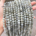 4/6/8/10MM Semi-Precious Natural White Spectrolite Faceted Round Loose Spacer Stone Beads for Jewelry Making