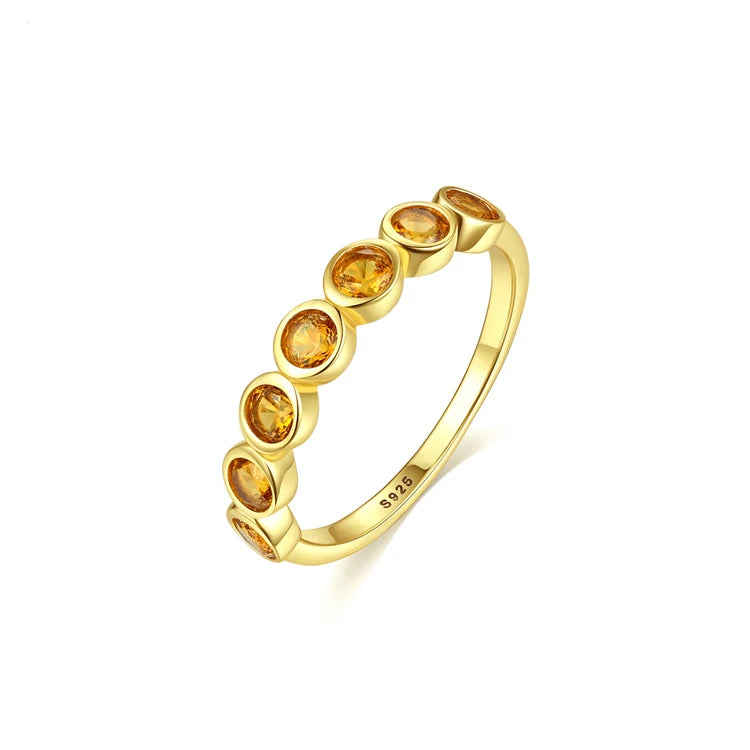New Fine Jewelry 925 Sterling Silver 18k Gold Diamond Zircon Rings for Women