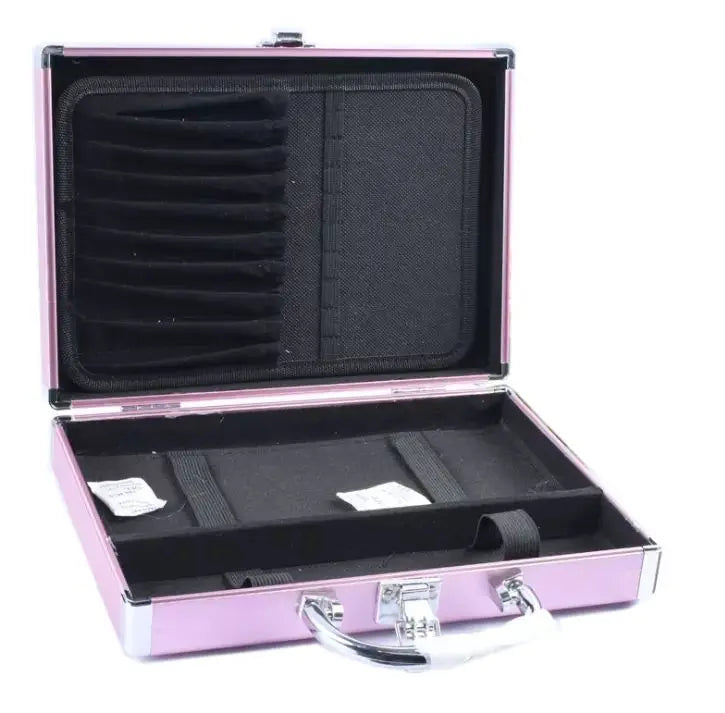 Light Pink Aluminum Beauty Feminine Makeup Case Portable Barber Hairdressing Tool Briefcase