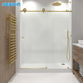 Luxury Modern Frameless Hotel Sliding Clear Tempered Glass Shower Door
