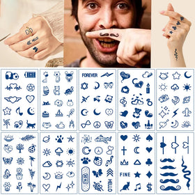 New Herbal Temporary Finger Tattoo Stickers Water Transfer Paper PET Film 10-15 Days Lasting Custom Logo Available CE Certified