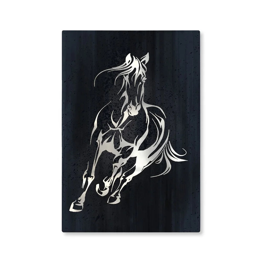 Custom Prints Modern Abstract Horse Print on Aluminum Artworks for Home Wall Art Decor