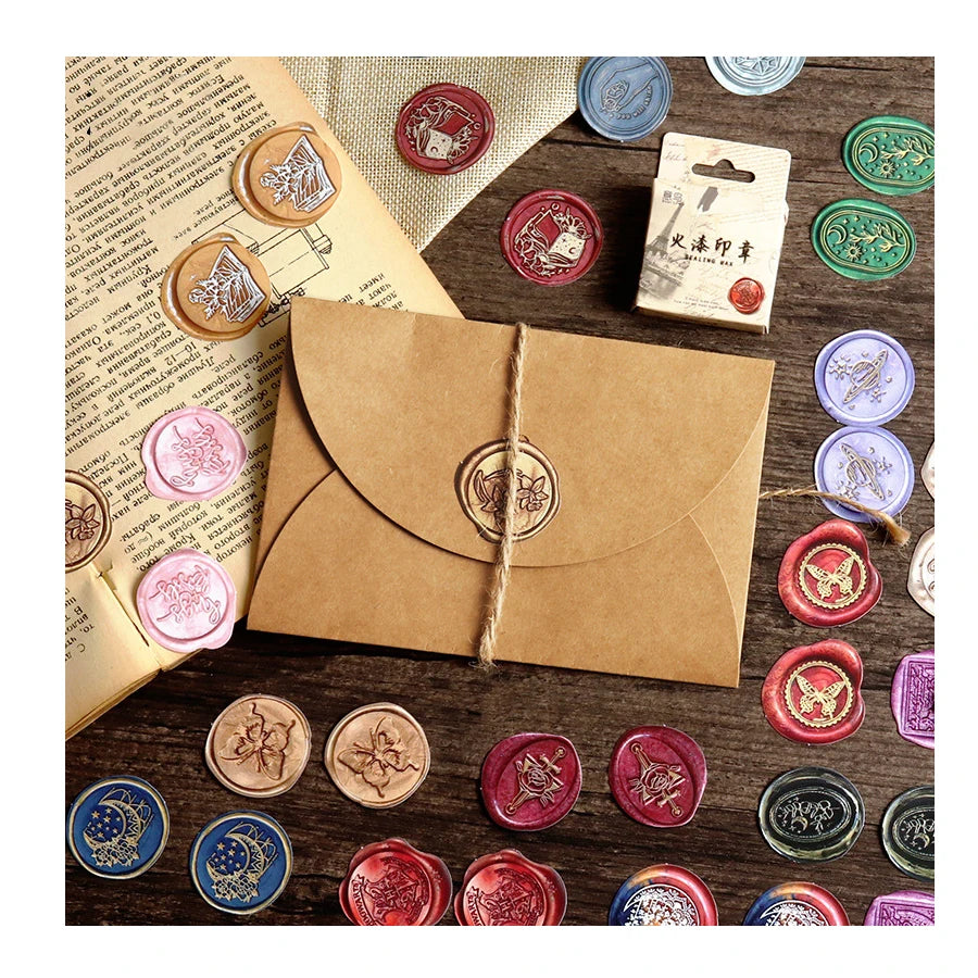 Wholesale Retro Stickers Classic Lacquer Seal Decorative Stickers for Notebook Diary Planner Scrapbook Sticker