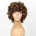 IMMI HAIR Cut Short Curly Human Hair Wigs for Black Woman Bob Wigs Deep Water Wave None Lace Front Wigs With Bangs 8 Inches