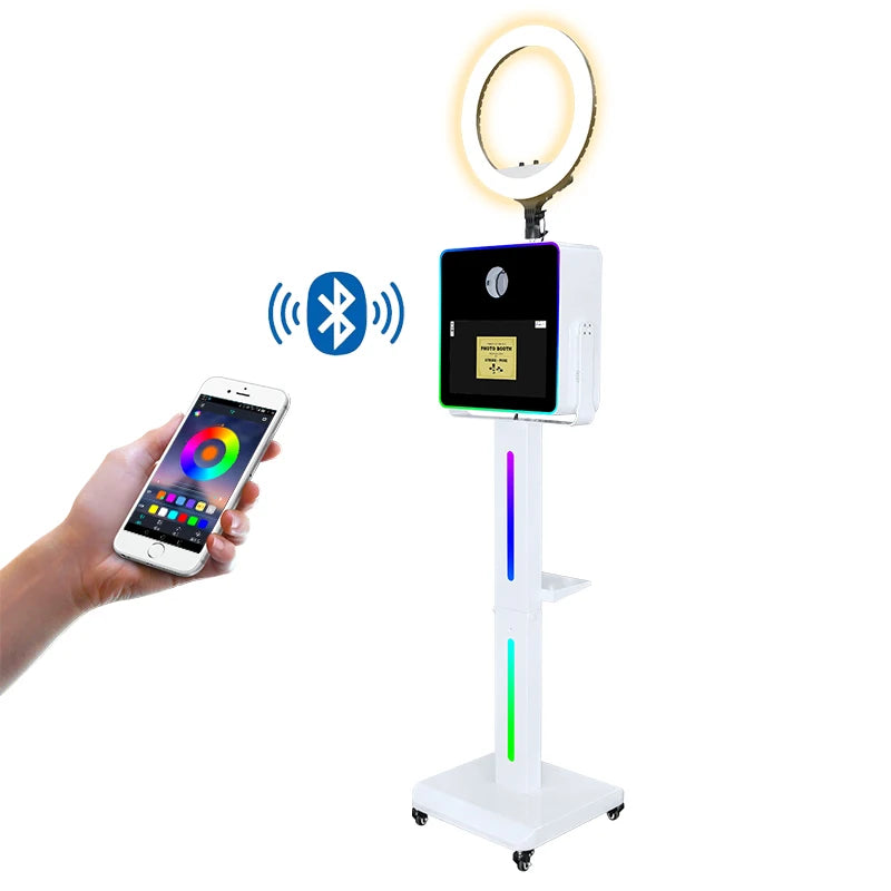 Vogue Touch 15.6 Inch PC DSLR  Photo Booth  Party Photo Booth Machine  Floor Stand I3 8100 8G RAM 256G SSDCamera Photo Booth