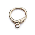 Gold Plated Brass Ear Buckle Strap Hoop Classic Simple Style DIY Earrings W/ Loop Women's Jewelry Making