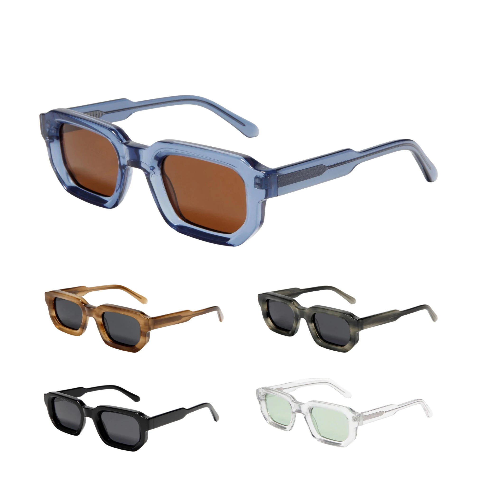 European and American Thickened Small Frame Retro Sunglasses Fashion Cross-border Female Sunshade Acetate Sunglasses