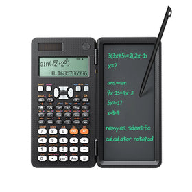 NEWYES Portable 417 Scientific Functions Folding Digits Display Writing Board Calculator With Pen Notepad
