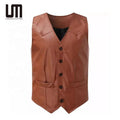 OEM Wholesale Vintage Fashion Sleeveless Motorcycle Vest Waistcoat for Men