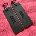 Full Black Color 3D logo Silicone Rubber Hangtag LabelNewest Design Convex logo PVC Rubber Hang Tag With Black Ballchain