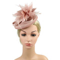 Ladies Navy Blue Kentucky Sinamay Fascinator Hat Hair Clip Tea Party Pillbox Derby Bridal Wedding Church for Women