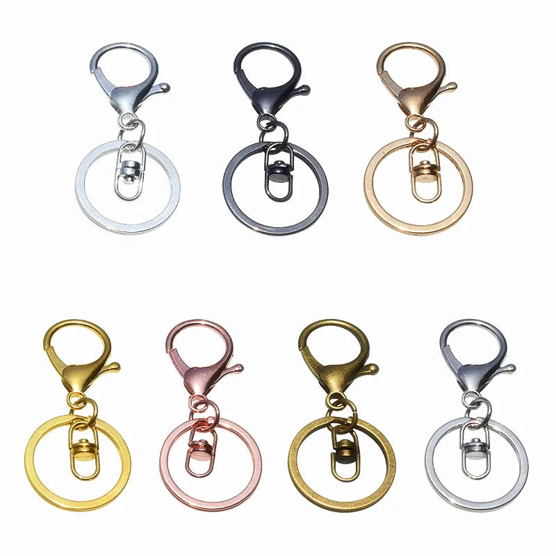 Spot Sale Rose Gold Metal Keychain with Large Lobster Clasp Elegant for Buckle Design