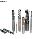 China  HRC 45 55 65 End Mill 3mm Shank 12mm D12 2flutes 4 Flute Cnc 5/8 Carbide Endmill for Aluminium Corner Radius End Mill