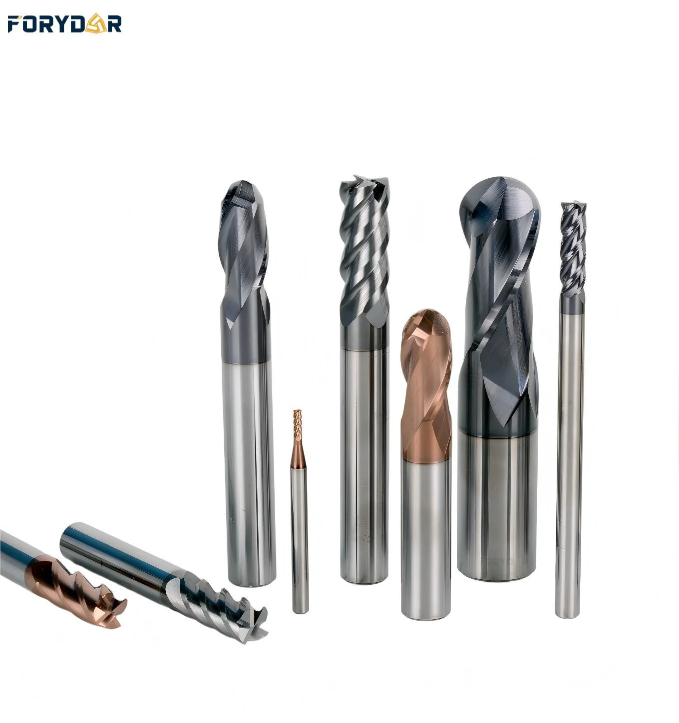 China  HRC 45 55 65 End Mill 3mm Shank 12mm D12 2flutes 4 Flute Cnc 5/8 Carbide Endmill for Aluminium Corner Radius End Mill