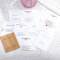 100 Pcs/Lot 7X9cm DIY Good Lucky Text Writen Bracelet Necklace Paper Card Custom Logo Packaging Tags Display Cards